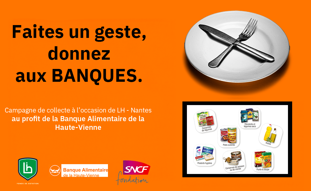 Le LH s’associe à la Banque Alimentaire de la Haute-Vienne